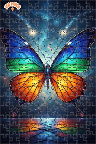 Esranın Dünyası Fantastic Butterfly Art Double-Layer Framed Wooden Puzzle 150...