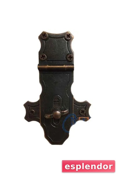 esplendor Decorative Antique Chest Lock Strap with Oxide Finish