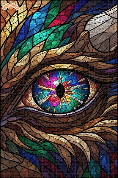 Esranın Dünyası Magical Eye Mosaic Art Double-Layer Framed Wooden Puzzle 1000...