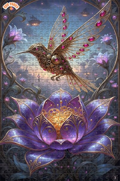Esranın Dünyası Mysterious Mechanical Hummingbird Double-Layer Framed Wooden ...