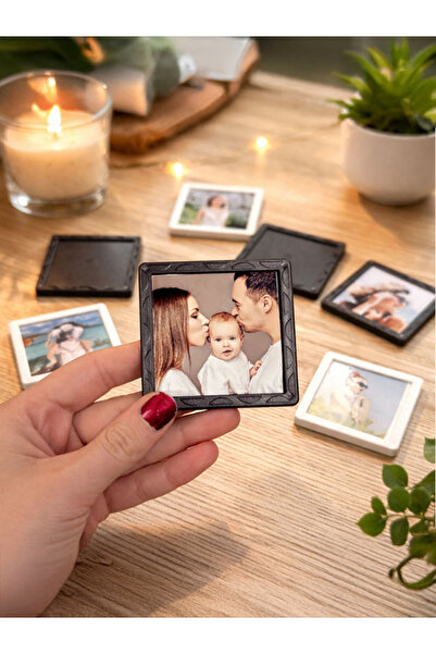 saye çerçeve Mini Desenli Kare Çerçeve 6x6cm - 10'lu Paket