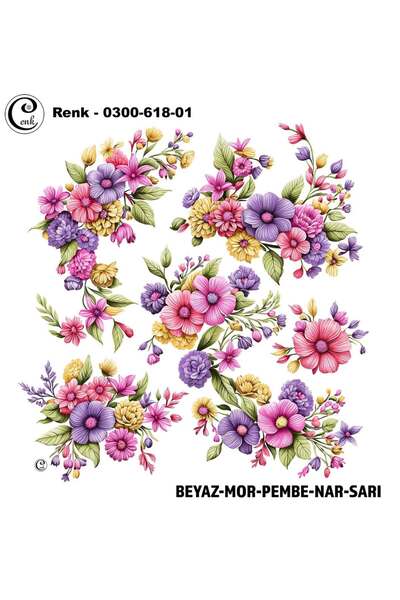 Cenk Desenli Oyalık Yazma - 0300-618