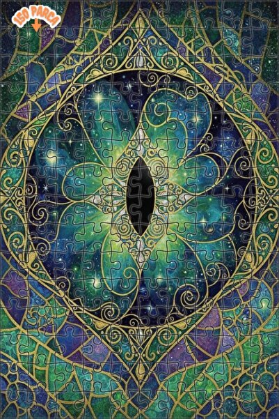 Esranın Dünyası Galaxy Eye Oil Painting Lookalike Modern Art Double-Layer Fra...