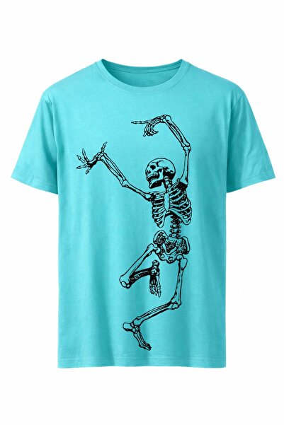 Rabona Fashion Μπλουζάκι/Φανέλα Unisex με στάμπα Rock Skeleton (Προαιρετικό)
