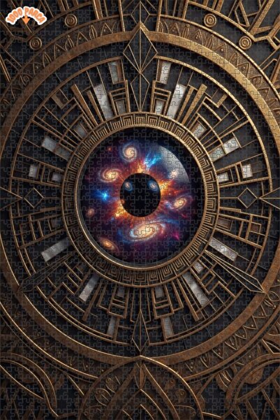 Esranın Dünyası Universal Eye Oil Painting Look Art Deco Art Double-Layer Fra...