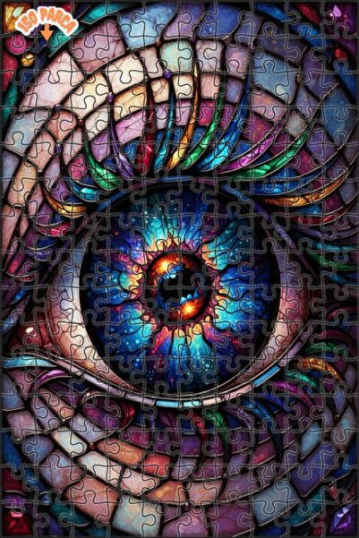 Esranın Dünyası The Dance of Dazzling Colors Stained Glass Art Wooden Puzzle ...