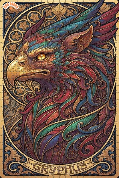 Esranın Dünyası Gryphus Art Printed Double-Layer Framed Wooden Puzzle 500 Pie...