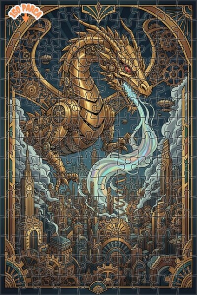 Esranın Dünyası لغز خشبي مؤطر بطبقتين من بيرنيت دراغون آرت 150 قطعة 20x30