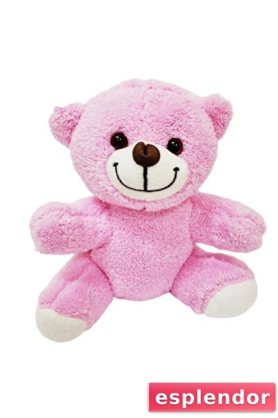 esplendor دمية دب قطيفة باللون الوردي