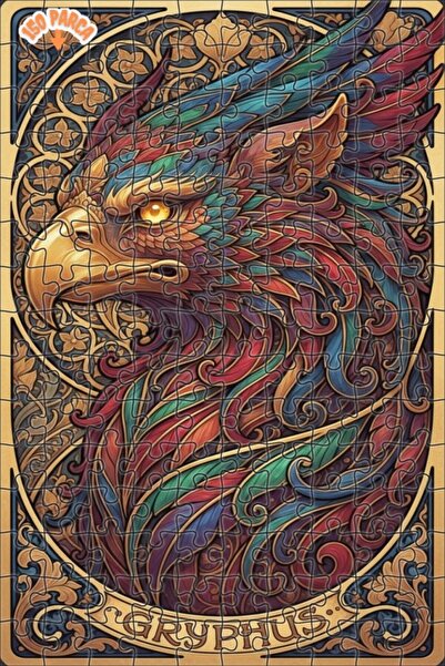 Esranın Dünyası Gryphus Art Printed Double-Layer Framed Wooden Puzzle 150 Pie...