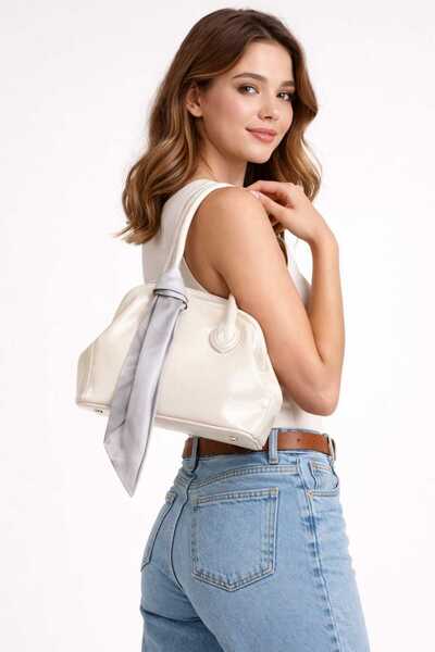 kikiriktekstil 10900 Women's Mechanism Long Strap Detailed Shiny Faux Leather...