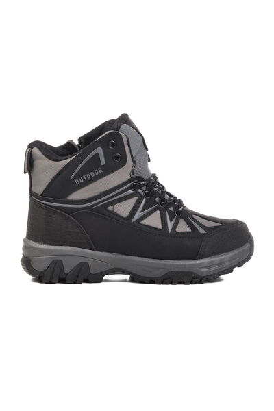 Aspor Black Smoked Unisex Kids Outdoor Boots