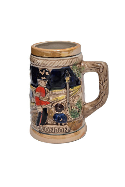 Hasyılmaz Vintage Tankart London Themed German Ceramic Beer Cup 11,8cm 005