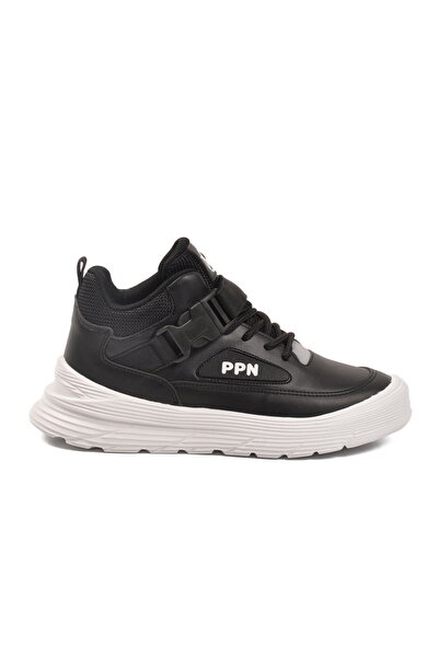 pepino Black and White Velcro Boys Hi Sneaker
