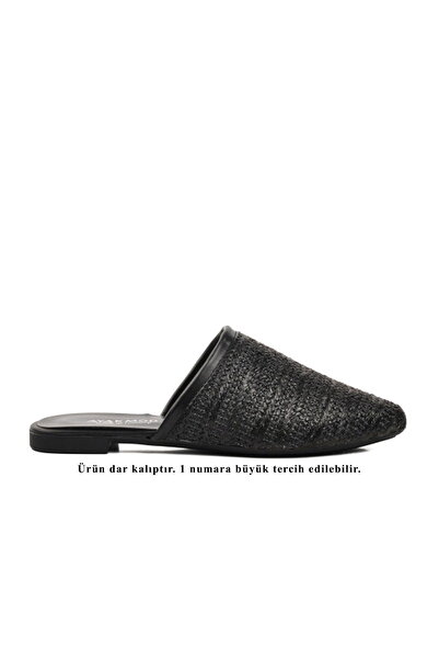 Aspor Black Women's House Slippers Dar Kalip