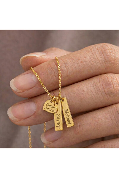 Soleildor 925 ayar Orijinal Gümüş Kişiye Özel Anne Çocuk Sevgili Eşe Özel İsi...