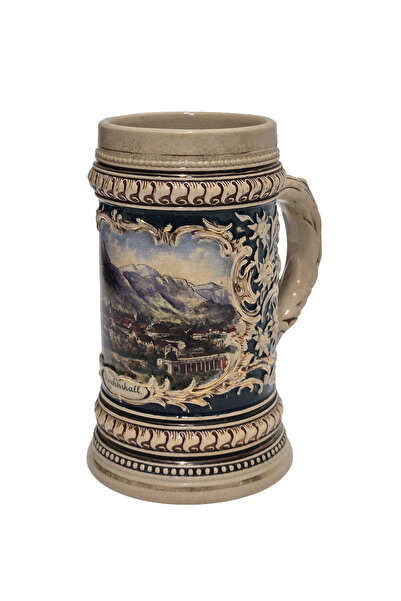 Hasyılmaz Vintage Tankart Reichenhall Themed German Ceramic Beer Cup 14.5cm