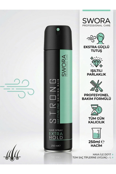 Dore Swora Professional Strong Saç Şekillendirici Sprey Ekstra Güçlü Tutuş Iş...