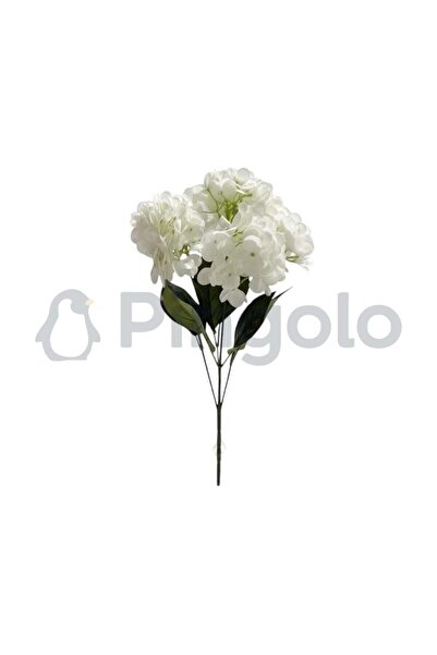 Pingolo Hydrangea 5-Branch Artificial Flower Png-505-White
