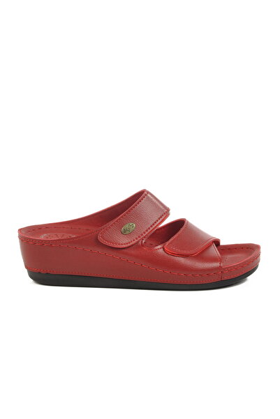 Aspor Red Anatomical Women's Wedge Heel Slippers
