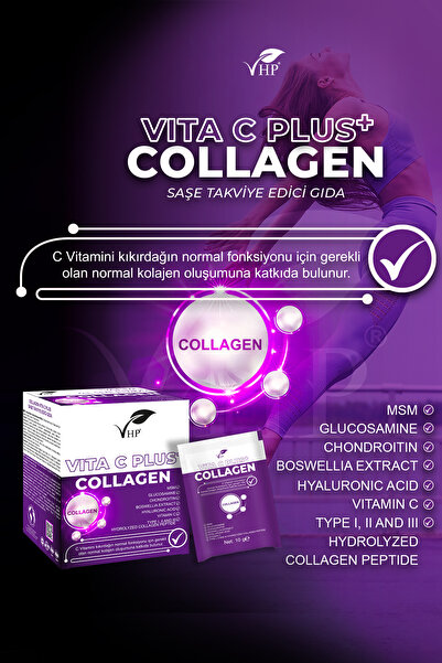 VHP BİTKİSEL ÜRÜNLER COLLAGEN VITA C PLUS TAKVİYE EDİCİ GIDA 100 G