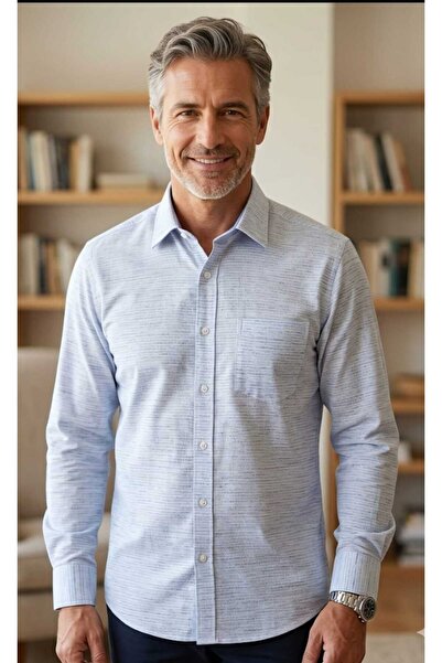 Grand Star قميص رجالي من NEW SEASON BATİK DE منقوش ZUN بأكمام وجيب بجيوب ASİK