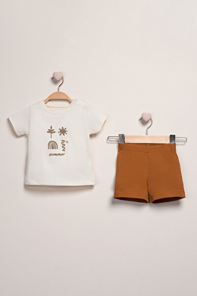 Baby Fou Summer Printed T-Shirt and Shorts 2-Piece Set