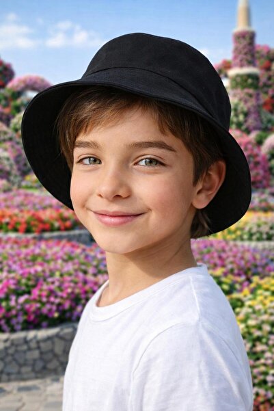 MARBERRY قبعة دلو سوداء للأولاد من عمر 10-18 سنة