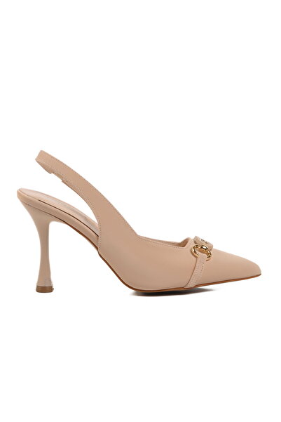Aspor Nude Thin Heeled Women's Evening Dress Shoes