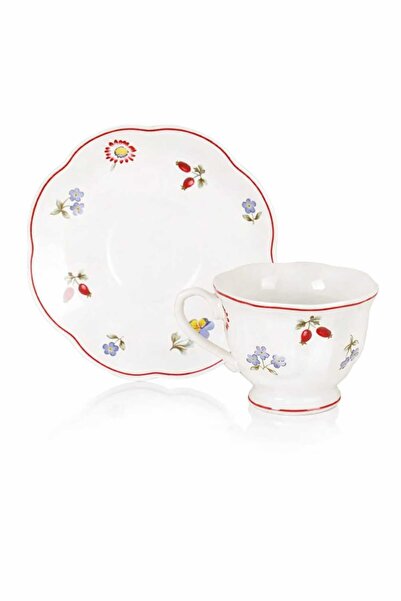 EYD Porselen Türk Kahvesi Fincanı 2’li Set 90 ml | Desenli Kahve Fincan Takım...