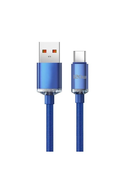Choice16 كابل USB-C إلى USB-C بطول 2 متر، أزرق، 120 واط، 7 أمبير، لشحن سريع ل...