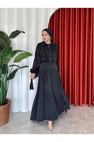 QASHE İpek Kupra Jile+Ceket Takım