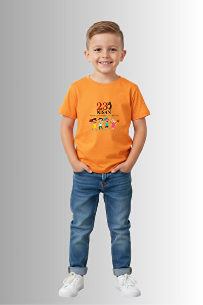 Windy Island Children's Unisex Girls/Boys "23 April Printed Crew Neck Short S...