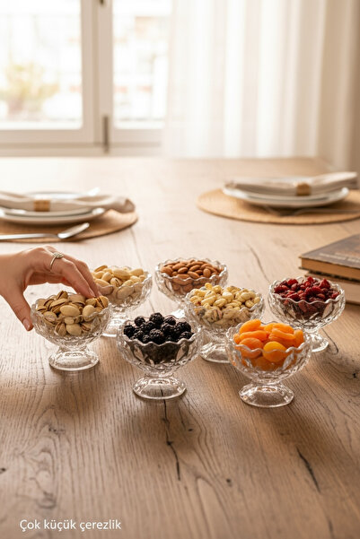 Bereketli Store Rocks Ayaklı Sunumluk – Şık Cam Servis ve İkram Kasesi, Dekor...