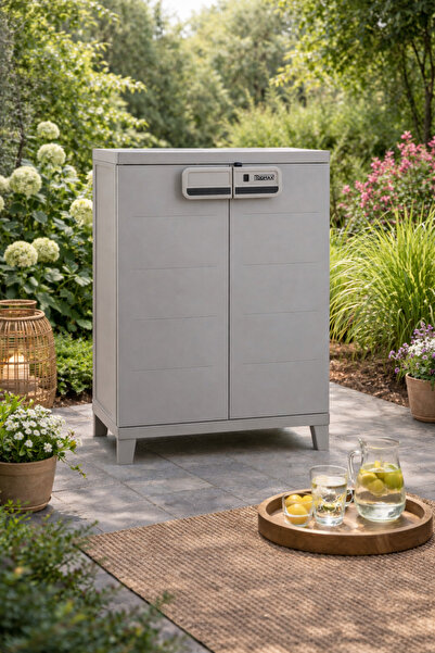 Evinizin Atölyesi Midi Kısa Dolap Bahçe Dolabı, Balkon Dolabı, Banyo Dolabı 6...