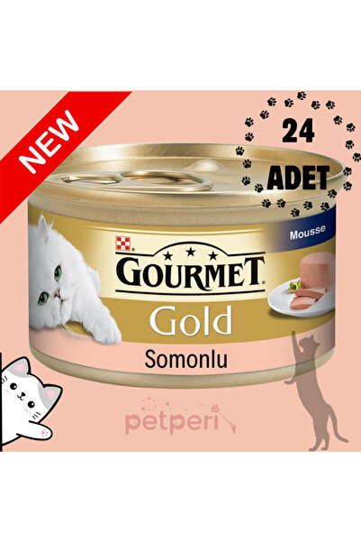 Gourmet Gold Kıyılmış Somon Balıklı Yaş Kedi Maması Konservesi 24 Adet - Yeni...