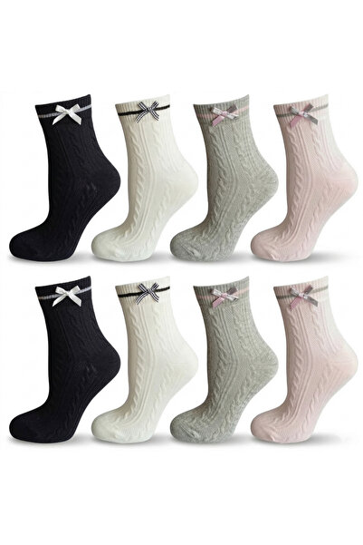 Barinoska Women's Bowknot Socks, Set of Cotton Pairs, 4-Piece and 8-Piece Set...
