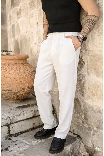 OUTFİT MAN Nw Baggy Classic Trousers White