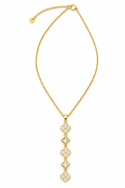BALVORA VENTO Women's Steel Aura Symbol Y Necklace Does Not Fade