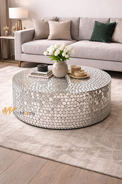 Memoody Dekoratif Yapışkanlı Gümüş Pleksi Mozaik Ayna 1,8cm 50 Adet