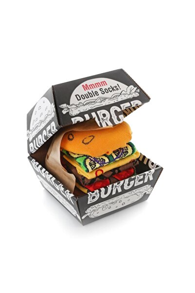 Crazy Socks 2-Pack Hamburger Concept Priemum