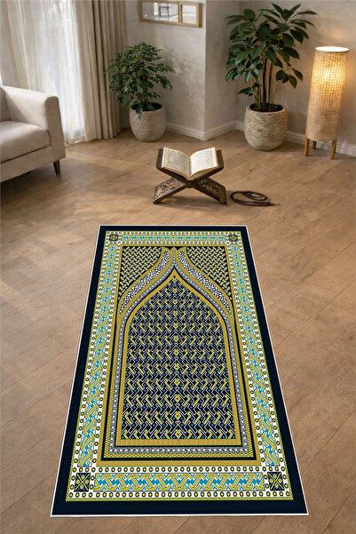 Pelura Halı سجادة صلاة كلاسيكية منقوش طباعة رقمية قطعة حذاء بنعل مانع للانزلا...