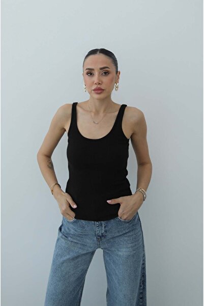 Havoş Acı Kahve Scoop Neck material reiat Atlet