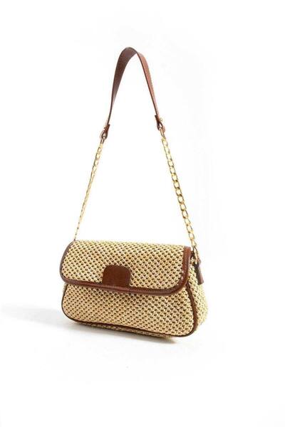 Çanta Trend New Season Straw Model Women's Baguette and Shoulder Bag Bag