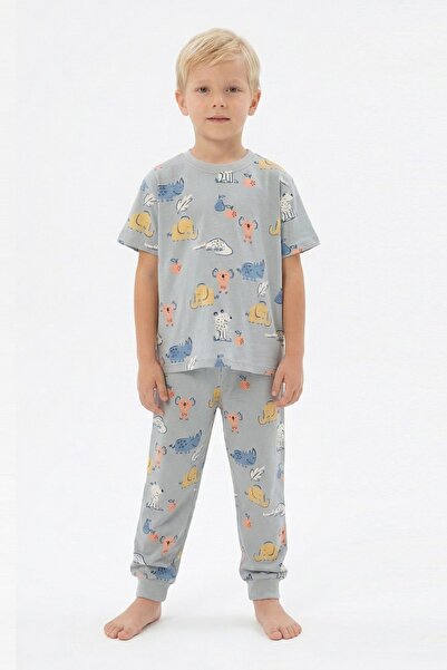 Yağmur Giyim İSOB Koala D cu model % bumbac 100% Set de pijamale pentru băieț...