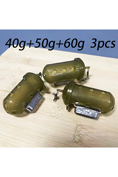 Choice10 قفص طعم صيد أسطواني من كيو 40G50G60G مكون من 3 قطع، مزود بفتحات تهوي...