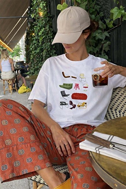 Monila Γυναικείο T-shirt από ύφασμα Premium με τύπωμα oversized