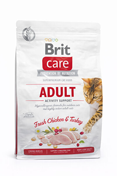 Brit Care طعام بريت الجاف للقطط البالغة 2 كجم - خالي من الحبوب - تغذية كاملة