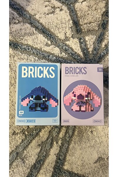 B&B Casee Bricks Stich Mavi Ve Pembe İkili