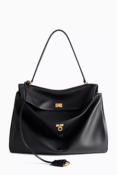 BALENARE 【Urban Minimalism · Modern on the Go】— Black Leather Shoulder Bag